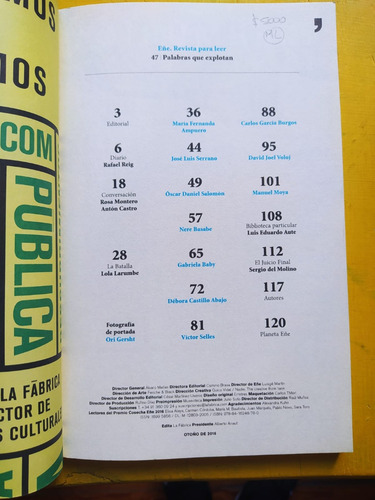 Eñe. Revista Para Leer. Nº47 Palabras Que Explotan (Usado)