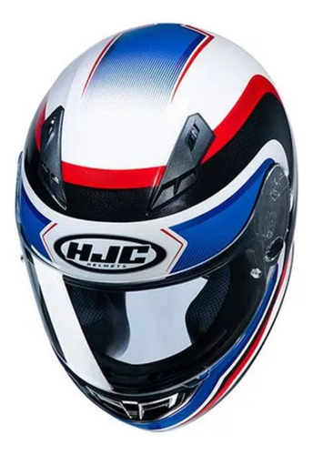 Casco Hjc Integral Cs-15 Rako Mc21 -xxl Blanco/azul/rojo Sergeant Xxl