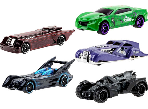 Hot Wheels - Set 5 Miniaturas - Batman 2022 Lote D - Hdg89