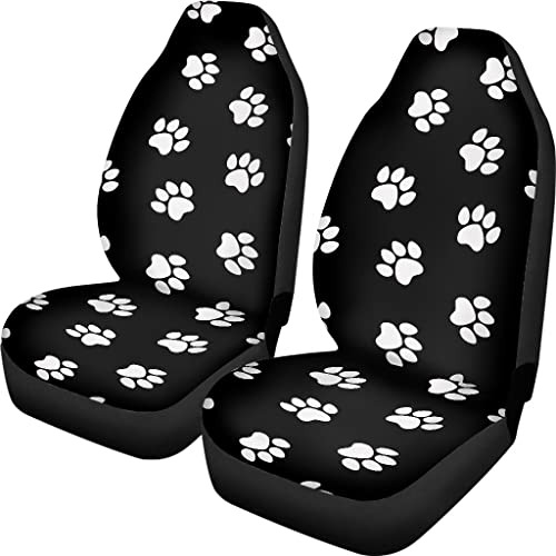 Fundas De Asiento Suv Patrón De Huellas De Animales Bl...