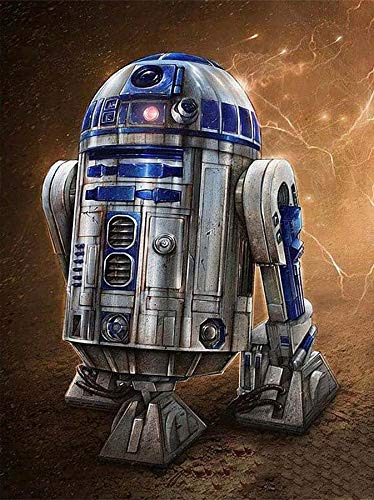 Robot R2 D2 Cuadrado Pintura Numero Kits Para Adulto Diy