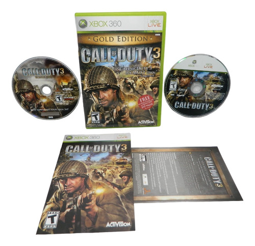 Call Of Duty 3 Gold Edition Original Fisico Midia Xbox 360