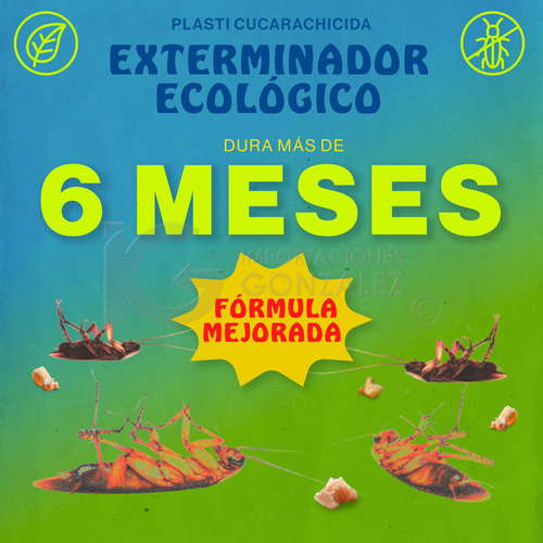 Kit 3 Mata Cucarachas Cannibal® Veneno Original Con Holograma De Autenticidad Exterminador Ecológico Con 3 Piezas De 80g. + Guante Y Aplicador