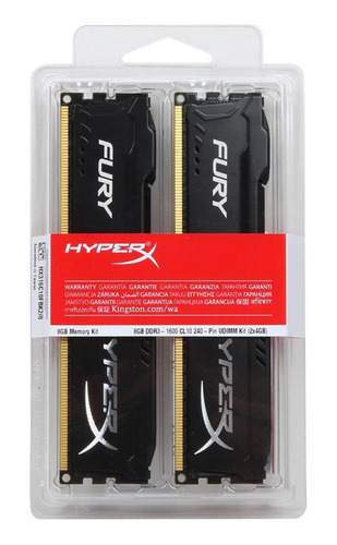 Memória Ram Kingston Fury 2x8gb Ddr3 Pc3-14900 1866mhz