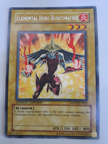 Elemental Hero Burstinatrix Mdp2-en003 Mcdonald's Promo Ygo