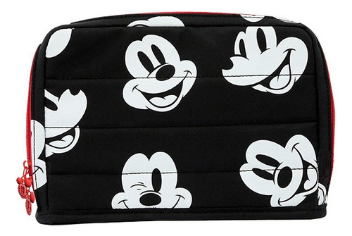 Cartuchera Canopla Escolar Slim Mickey Mouse Mooving Color Negro