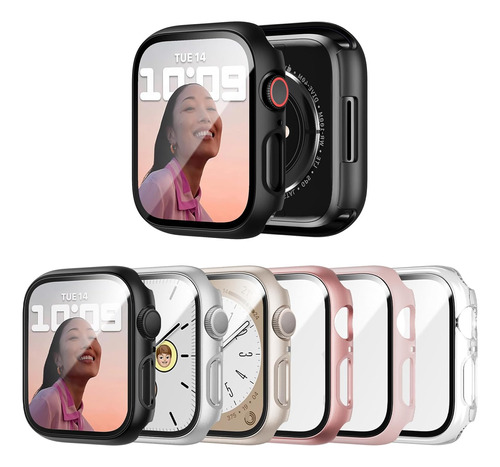 Paquete De 6 Fundas Con Protector De Pantalla De Vidrio Temp