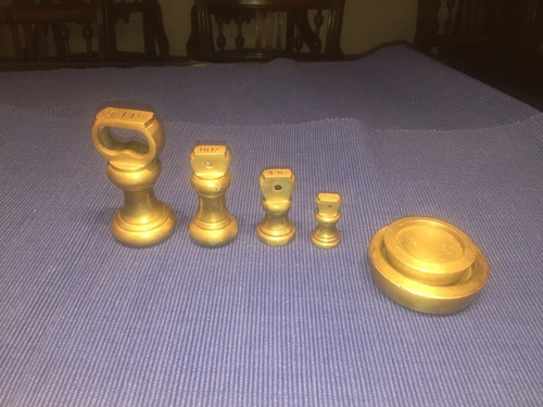 Set De 6 Pesas De Bronce 