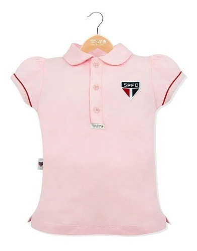 Camisa Polo Do São Paulo Infantil  Oficial Menina