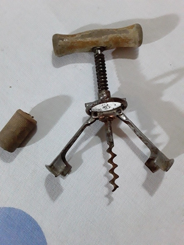 Imagen 2 de 9 de Sacacorcho Antíguo, Alemán. Metálico. Para Colecionísta.