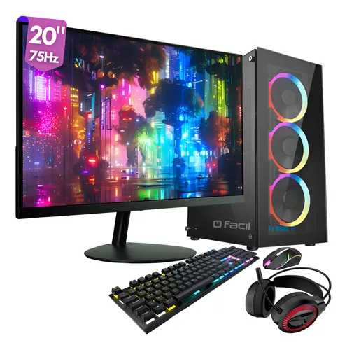 PC Gamer Completo AMD Ryzen 5 5600GT Placa mãe A520 Gráficos Rade...