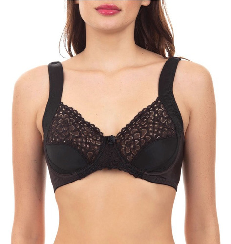 Sostén Mujer Lady Genny S-027b Microfibra Con Encaje