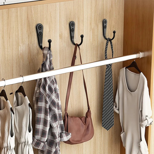 Set De 40 Ganchos De Pared Negros