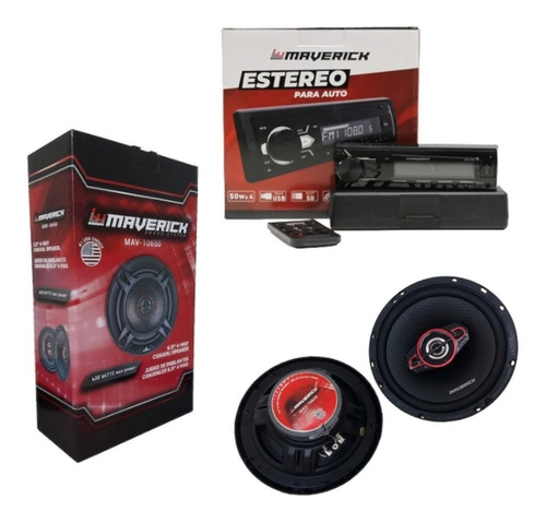 Combo Audio Maverick - Estereo Desmontable + Parlantes 6.5 