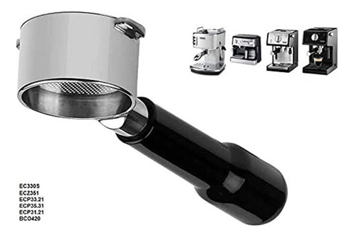 Para Delonghi Ecp3420 Ec155, Portafiltro Sin Fondo De 51mm