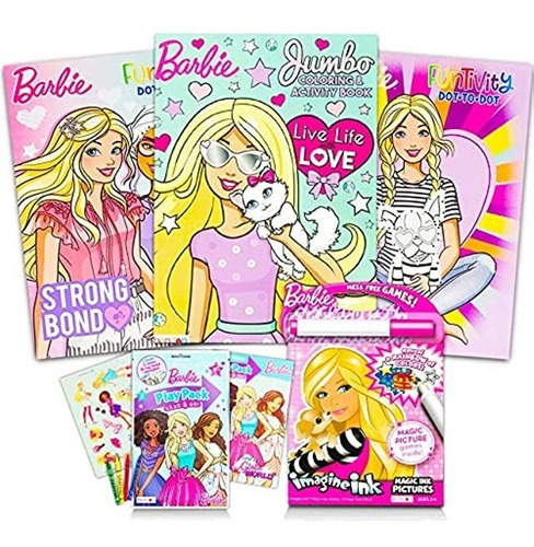 Barbie Juego De Libros Para Colorear Y Actividades - 4 Libr