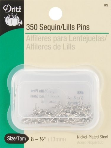 Dritz 8s Sequin / Lills Pins, 1/2 De Pulgada (350-count), Gr