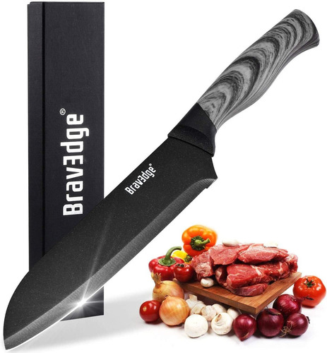 Cuchillo De Cocina De Bravedge  Cuchillo De Chef Santoku  Cu