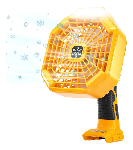 Ventilador Inalambrico Luz Led Para Dewalt 20 V Bateria Ion