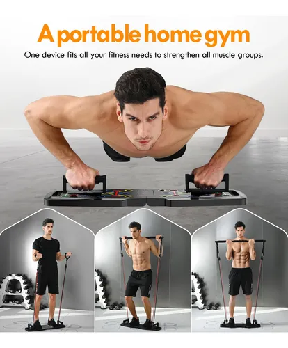 Tabla De Empuje Mqrw Gimnasio Portátil Con 20 Accesorios Fit