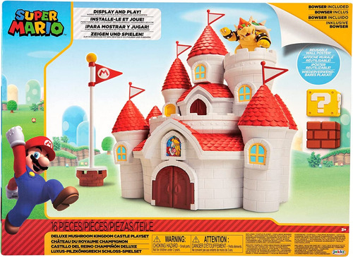 Super Mario Bros. Set Castillo Reino Champiñon Con Bowser