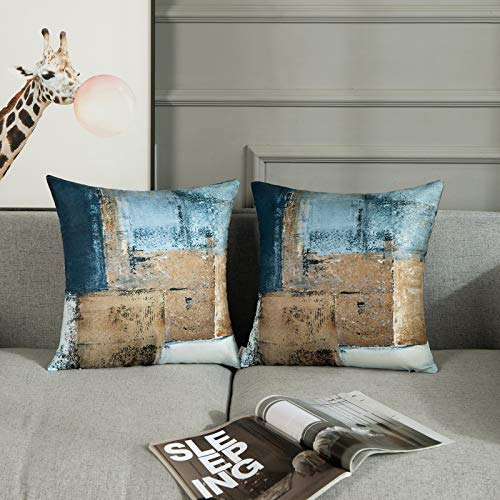 Juego De 2 Fundas De Almohada Decorativas Abstractas