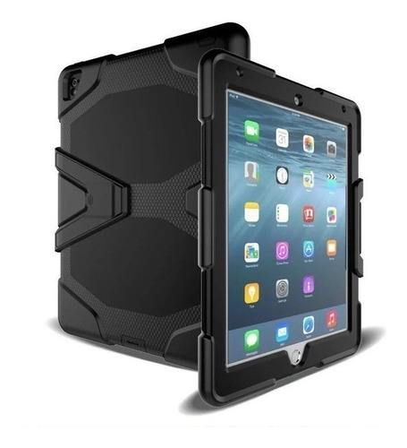 Kit Funda Uso Rudo Y Cristal Templado Para iPad Air 1 Y 2