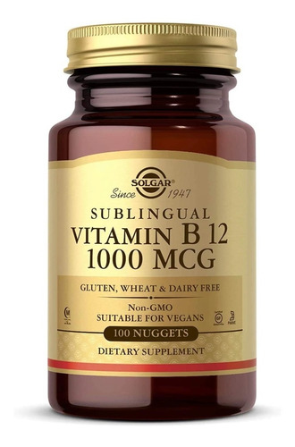 Vitamina Solgar B12 1.000 Mcg 100 Cp 