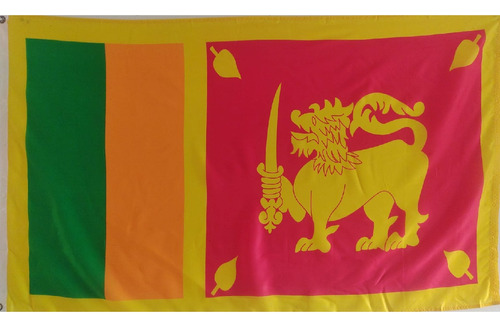 Bandera Sri Lanka Doble Faz Tamaño 90cm X 150cm Tela Poliest