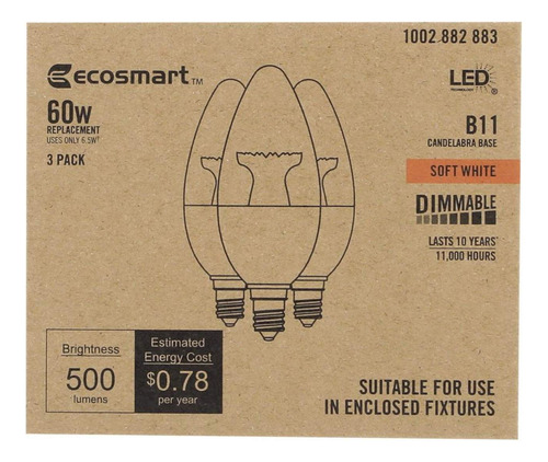 Bombilla Led 60 W Equivalente B11 Intensidad Regulable Color