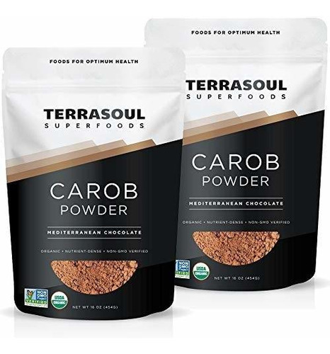 Polvo De Algarroba Orgánico Terrasoul, 2 Lbs (2 Pack) - Alto En