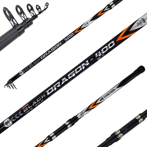 Imagen 1 de 3 de Caña Telescopica Caster Black Dragon 4m Pejerrey 35g