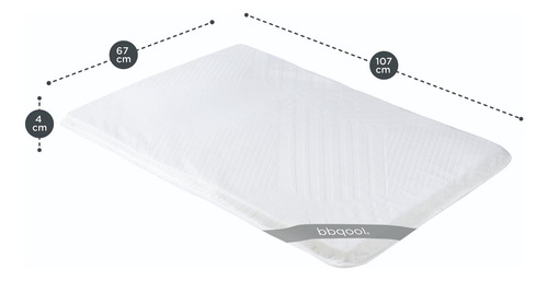Colchón Infantil Plegable Cozy 107x67x4 Cm Color Blanco