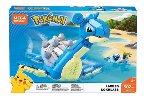 Mega Construx Mattel Pokemon Lapras, 502 Piezas.
