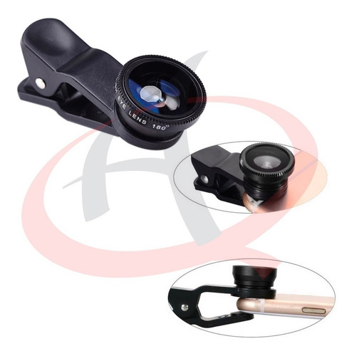 10 Unid Kit Clip Lentes 3x1 Fisheye Macro Universal Clip Len