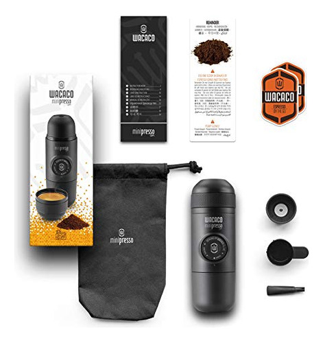 Maquina De Espresso Portatil Minipresso Capacidad 50ml Negro