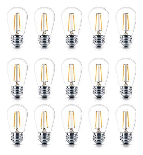 Bombillas Led Vintage De 2 W, 3000 K, E26, Paquete De 15