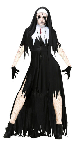 Vestido De Fiesta De Zombis De Halloween Monjas Vampiras Xxl