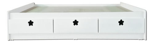 Camas 3 C Blanco Flor 1 Plaza