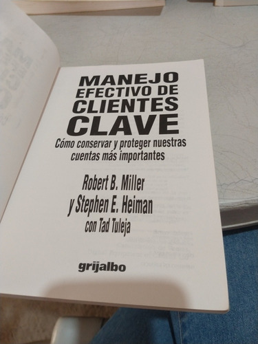 Manejo Efectivo De Clientes Clave Robert B Miller (Usado)