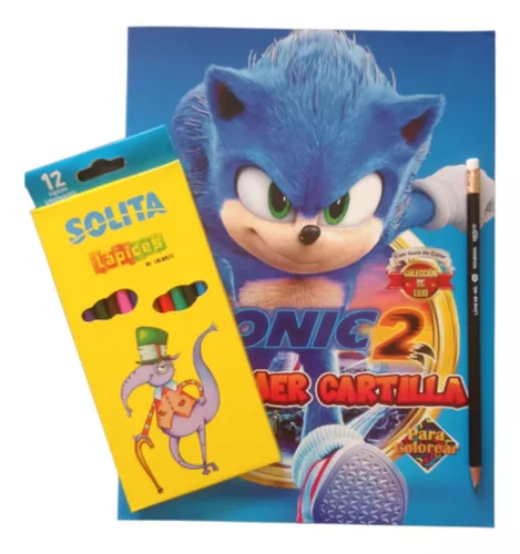 Libro para Colorear SONIC : NUEVO LIBRO DE COLOREAR - ¡Libro de colorear de  Sonic The Hedgehog para niños de 4 a 6, de 6 a 8 y de 8 a 12