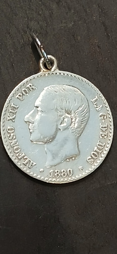 Moneda 50 Cent. De Plata De Alfonso Xii De 1880 (Usado)