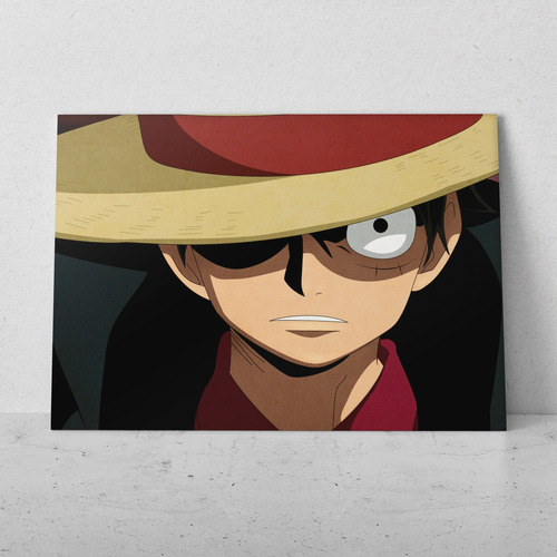 Cuadro One Piece 40x28 Monkey D Luffy Anime Mugiwara Negro