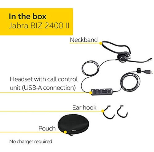 Jabra 2400 Ii Mono Usb Ms Cc - Auriculares Con Cable Color