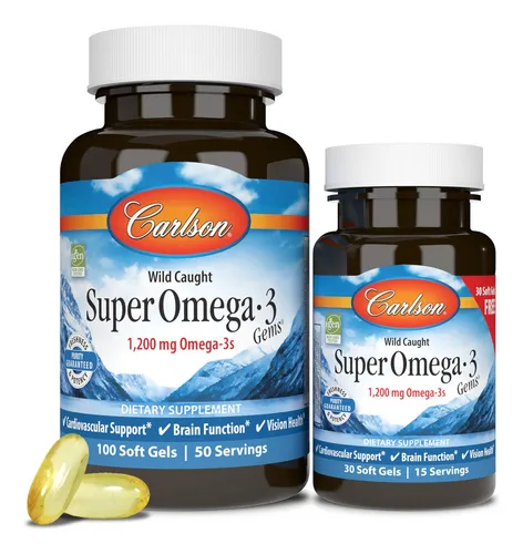 comprar Super Omega-3 Gems de Carlson Labs, 1200 mg, 130 cápsulas blandas, EE. UU.