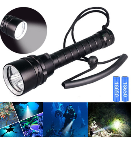 Ip68 Potente Linterna De Buceo 5 X Linterna Súper Brillante