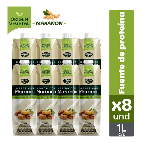 Bebida Vegetal De Marañón Con Proteína X - mL a $6