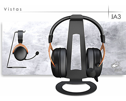 Imagen 5 de 8 de Soporte Base Auricular Acero Bam A3 Alto + Peso Premium!!!