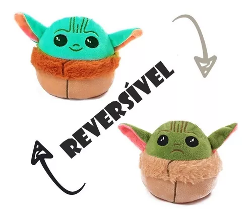 Pelúcia Star Wars Baby Yoda Reversível Dupla Face Mandalorian