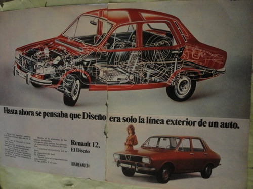 Publicidad Renault 12 Año 1972 Hoja Sola